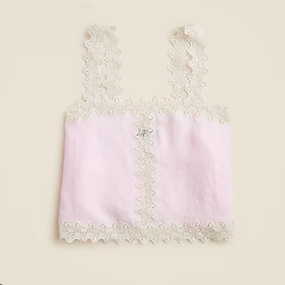 J Crew Lace Trim Tank Top